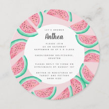 SOMMER WATERMELON BABY SHOWER INBJUDAN
