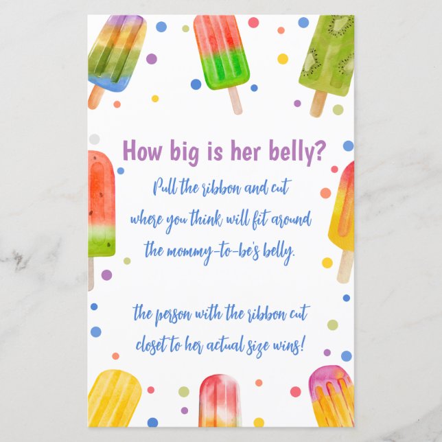 Sommerbabyskor spelar hur stor hennes belly är (Framsida)