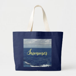 Sommerblått Ocean Tote Bag Tygkasse