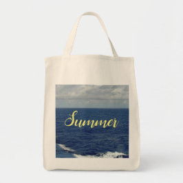 Sommerblått Ocean Tote Bag Tygkasse