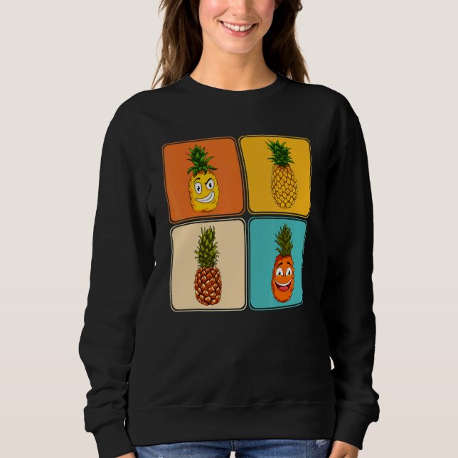Sommerexotisk frukt Pop Tropisk Ananas T Shirt (Framsida)