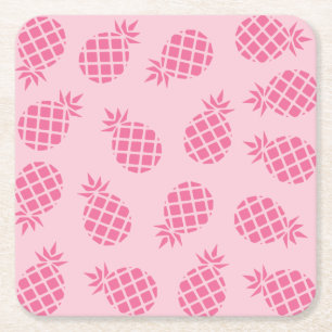 Sommerpastel rosa ananas mönster underlägg papper kvadrat