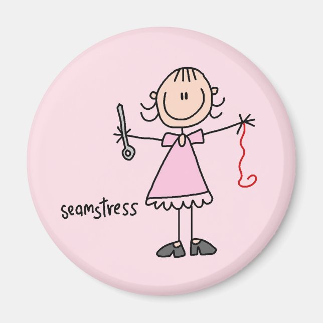 Sömmerska Pinfigure Magnet (Framsidan)