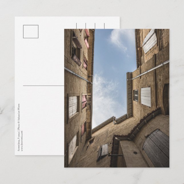 Sommieres Frankrike Vykort (Fram/baksida)