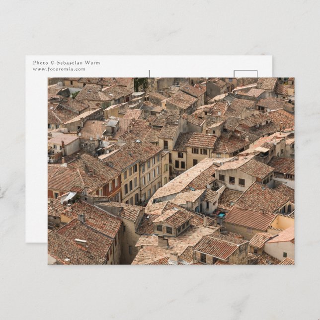 Sommieres Frankrike Vykort (Fram/baksida)