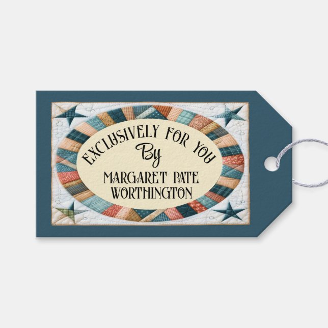 Sömming / Quiltning Visitenkort Presentetikett (Framsidan (Horisontell))