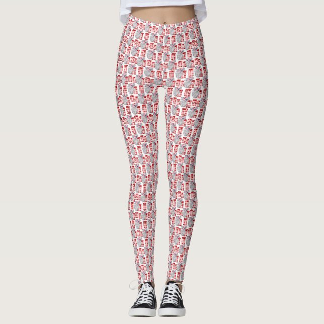 Sommjuljul Koalas White Leggings (Framsida)