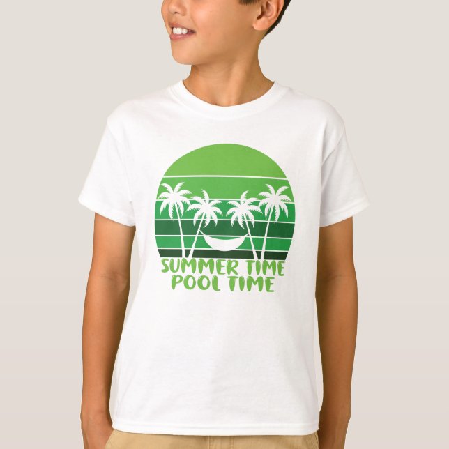 SOMMMER TID BASSÄNG. T SHIRT (Framsida)