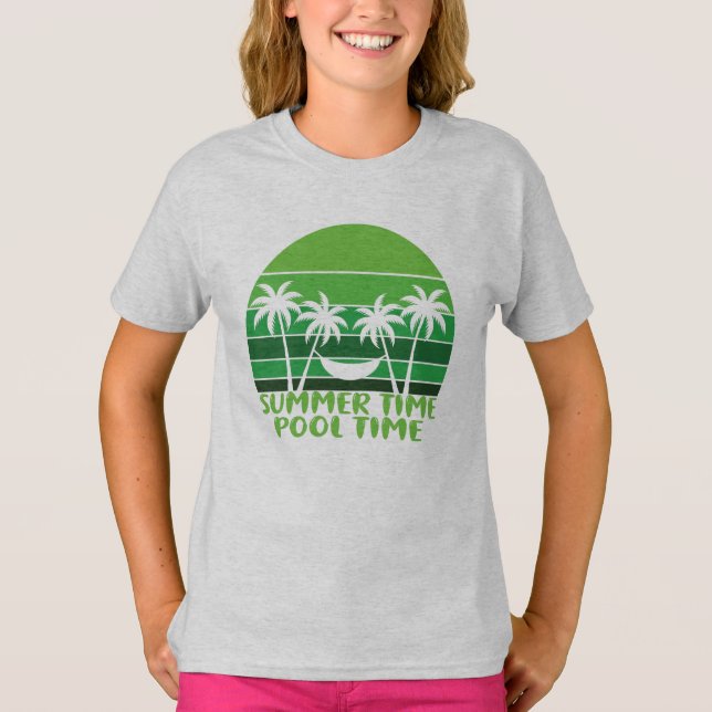 SOMMMER TID BASSÄNG. T SHIRT (Framsida)