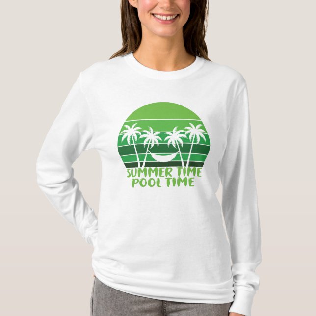 SOMMMER TID BASSÄNG. T SHIRT (Framsida)