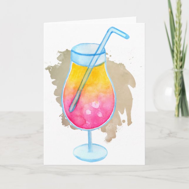 Sommorkan Cocktail Greeting Card Kort (Framsida)