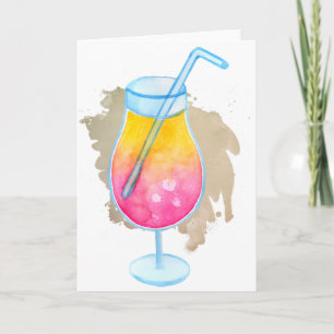 Sommorkan Cocktail Greeting Card Kort