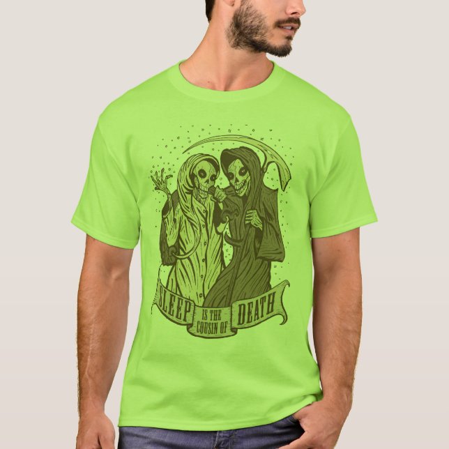Sömn är kusinen av död tee shirt (Framsida)
