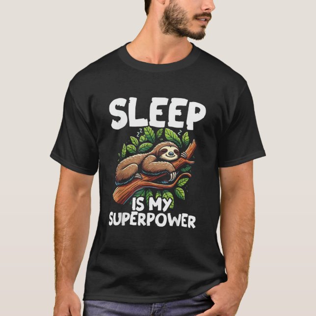 Sömn är min superkraft Lathund T-Shirt (Framsida)
