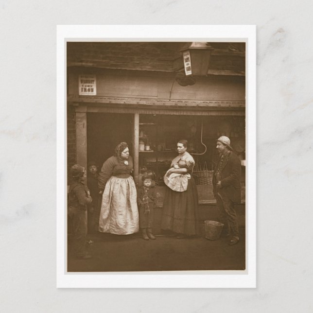 Sömn från översvämningen, från "Street Life in Lon Vykort (Framsida)