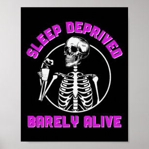 Sömn, i sällsynta fall levande Skeleton Halloween Poster