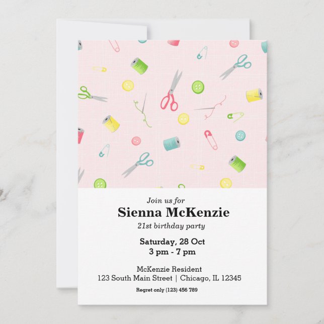 Sömn mönster inbjudningar (Framsida)