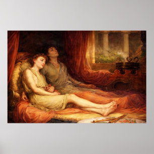 Sömn och hans halva bror Döden av Waterhouse Poster