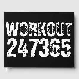 Sömn och skrapad text Workout 247365 vit Gästböcker