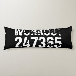 Sömn och skrapad text Workout 247365 vit Kroppskudde