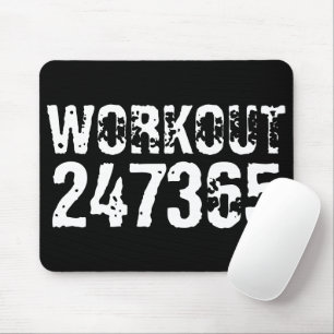 Sömn och skrapad text Workout 247365 vit Musmatta