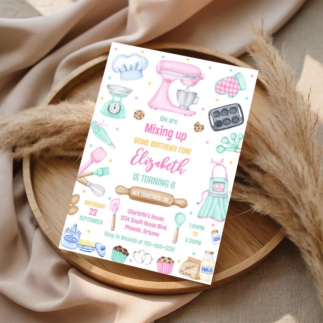 Sömnad födelsedagsfestinbjudan blandad inbjudningar (Skapare uppladdad)