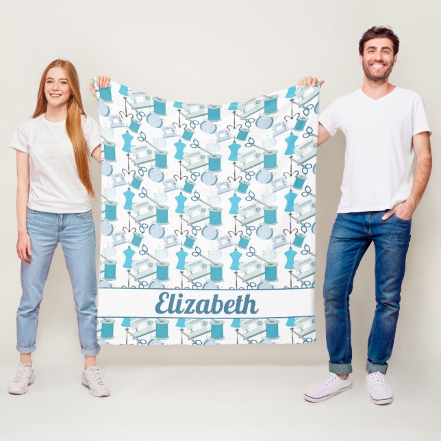 Sömnad och Quilting Blå Fleecefilt (På plats)