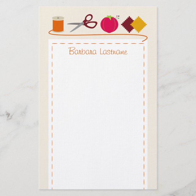 Sömnadbrevpapper Brevpapper (Framsida)