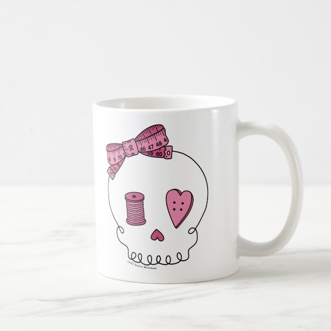 Sömnadskalle (rosor) kaffemugg (Höger)
