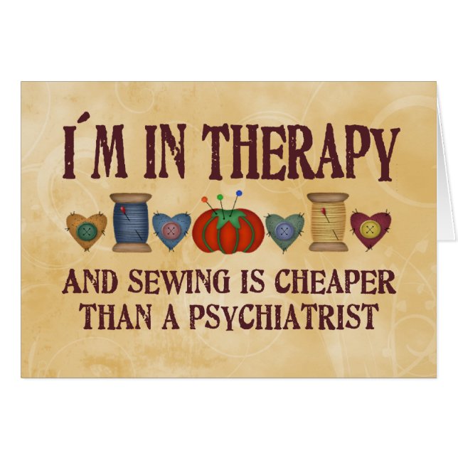 Sömnadterapi Hälsningskort (Framsidan Horizontal)