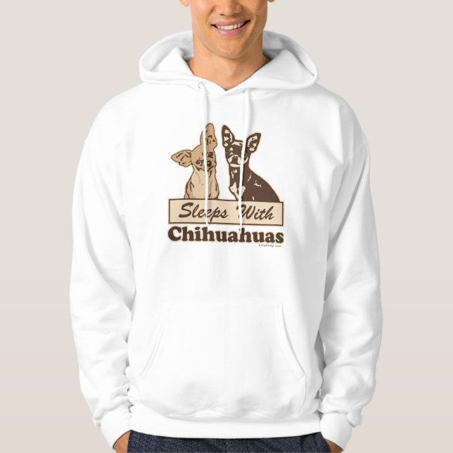 Sömnar med Chihuahuas Hoodie (Framsida)