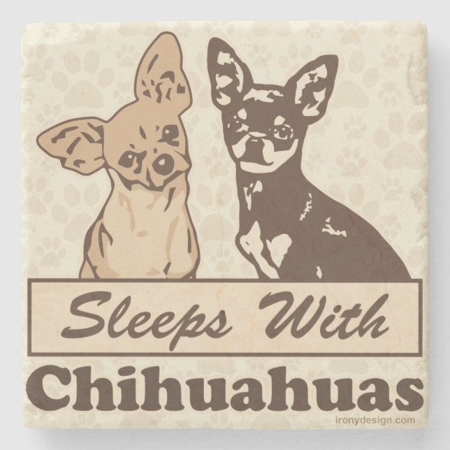 Sömnar med Chihuahuas Underlägg Sten (Framsidan)