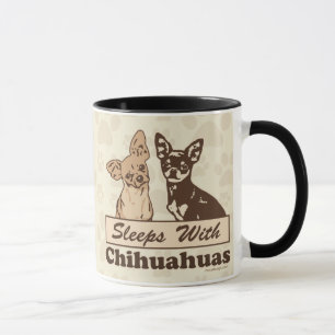 Sömnar med den gulliga hunden för Chihuahuas Mugg