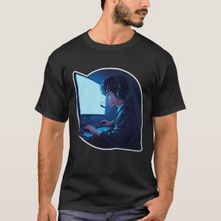 Sömnberövad spelare – Design för sent nattlig spel T Shirt