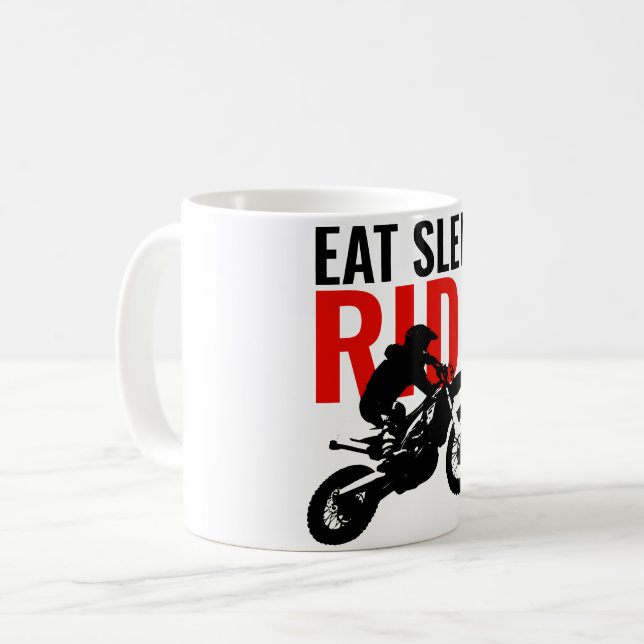 Sömngång Ride Motocross Motorcle Sport Post Art Kaffemugg (Framsida vänster)