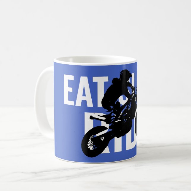 Sömngång Ride Motocross Motorcle Sport Post Art Kaffemugg (Framsida vänster)