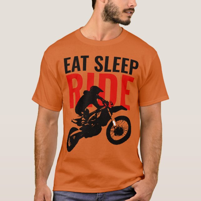 Sömngång Ride Motocross Motorcle Sport Post Art T Shirt (Framsida)