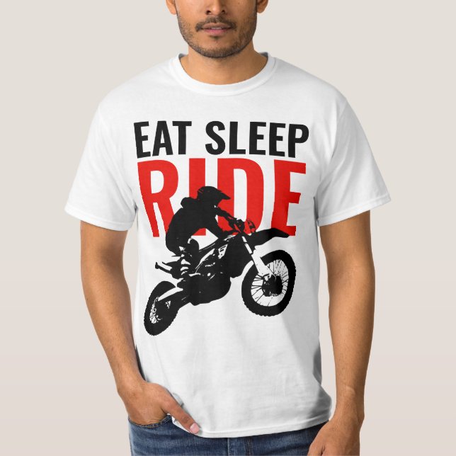 Sömngång Ride Motocross Motorcle Sport Post Art T Shirt (Framsida)