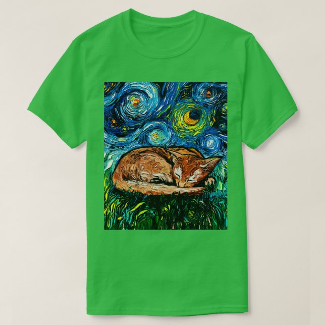 Sömnig Abyssiniansk natt T Shirt (Design framsida)
