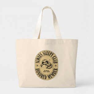 Sömnig alltid Klubb Tote Bag - Lustigt fack Jumbo Tygkasse