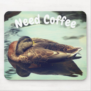 Sömnig Anka Coffee Funny Musmatta