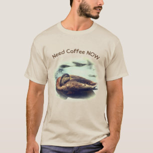 Sömnig Anka Coffee Funny T Shirt