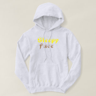 Sömnig Ansikte: Ash Grått - Hooded Sweatshirt