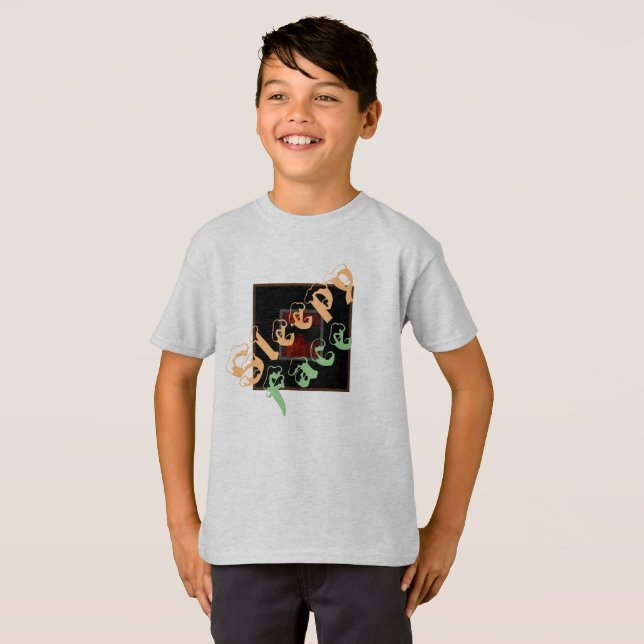 Sömnig Ansikte: Boys T-Shirt (Hel framsida)