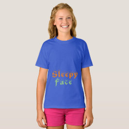 Sömnig Ansikte: Girls grundläggande T-Shirt