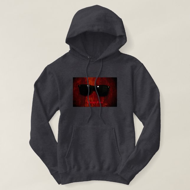 Sömnig Ansikte: Mörk Grått - basisk, hostad tröja Hoodie (Design framsida)
