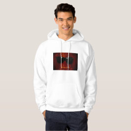 Sömnig Ansikte: Vit - Bläckig - Hooded Sweater Hoodie
