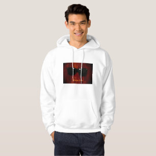 Sömnig Ansikte: Vit - Bläckig - Hooded Sweater Hoodie