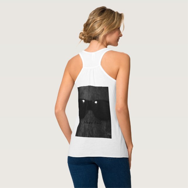 Sömnig Ansikte - Women's Bella - Flowy Racerback Linne Med Racerback (Hel baksida)