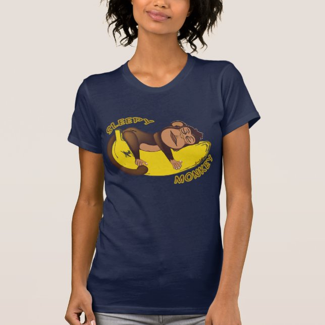 Sömnig apa t-shirt (Framsida)